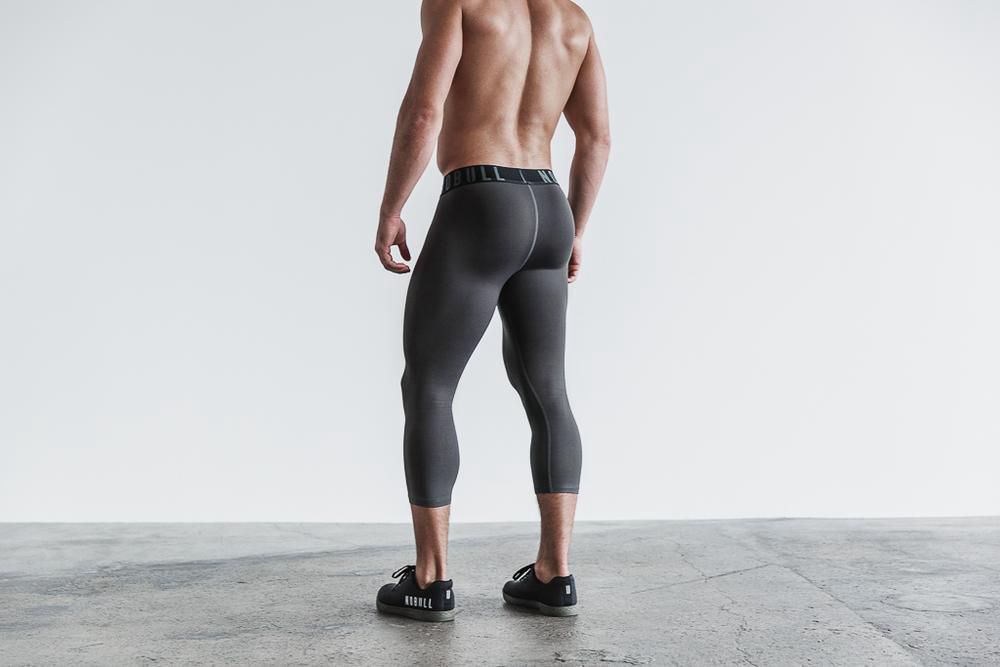 Leggings NOBULL Homme Foncé - NOBULL 3/4 Compression,France (9380-LMHUS)